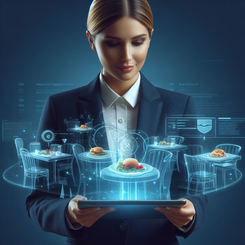 imagen que representa una imagen de una persona valuando un restaurante.